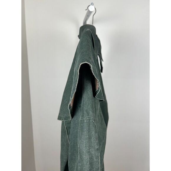 Australian Outback Collection Canvas Duster Jacket Trench Coat Size XL Green - Picture 2 of 11